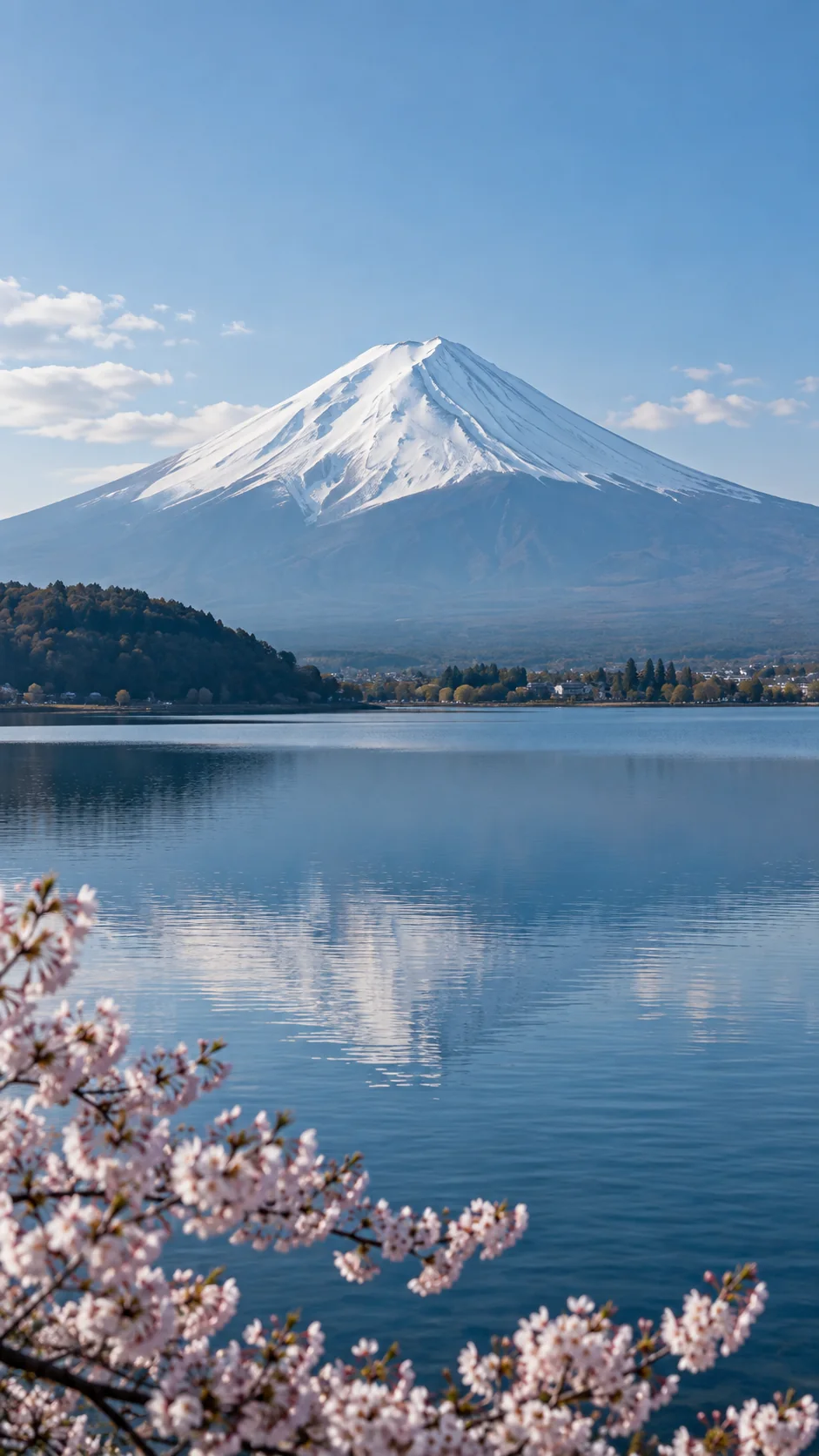 河口湖から望む富士山
