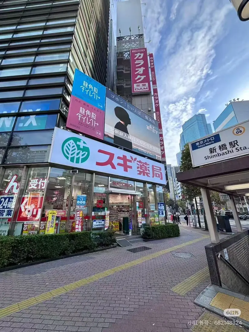 駅前にあるドラッグストアの外観